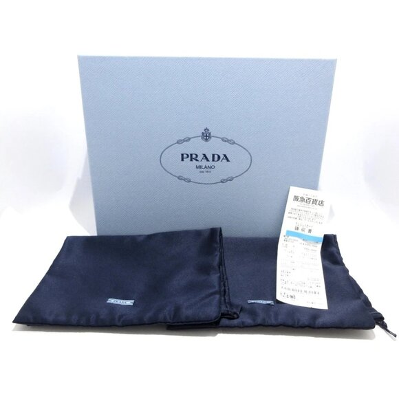 PRADA Triangle Logo Black Brushed Leather Women's Pumps 651-042725 - Picture 10 of 10